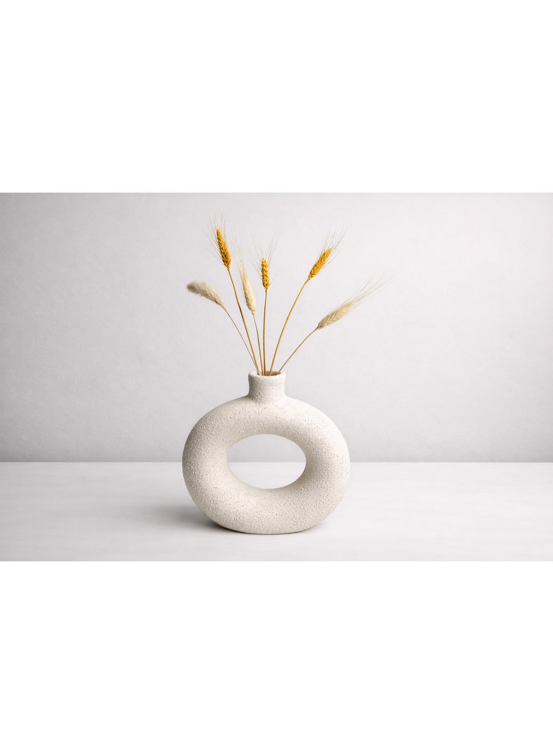 Cluc Ciambella white Vase ( includes dried stems) - Image 2
